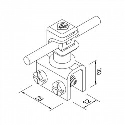 H16/2 Держатель фальцевый с Clip St/tZn/PA, фото 4