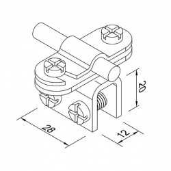 H16/14 Держатель фальцевый c FIX (Cu), фото 4