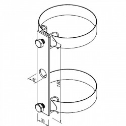 H26/33 Хомут двойной D=300 St/tZn, фото 5