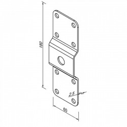H30/1 Тримач ізоляційної штанги до стіни (Ni), фото 5