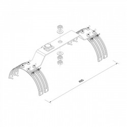 Блискавкоприймач на півкруглий гребінь даху 1,5 - 2 м (Ni/Al), фото 6