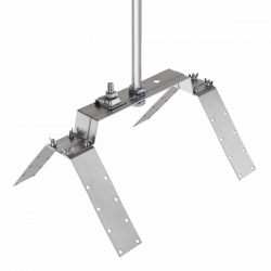 Блискавкоприймач на кутовий гребінь даху 2 м (Ni/Al), фото 8