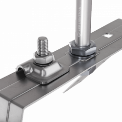 Блискавкоприймач на кутовий гребінь даху 2 м (Ni/Al), фото 9