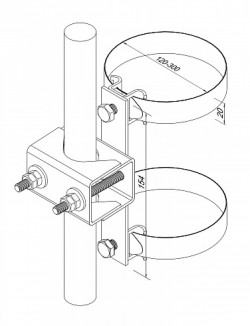 Блискавкоприймач з кріпленням до труби та інших конструкцій 5 - 6 м (Al/Ni), фото 8