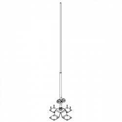 Блискавкоприймач на прямий дах 1,5 - 4 м (Ni/Al), фото 5