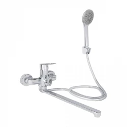 Змішувач для ванни Lidz Latwa 005 з поворотним виливом (з душовим гарнітуром) (k35) LDLAT005CRM45415 Chrome, фото 4