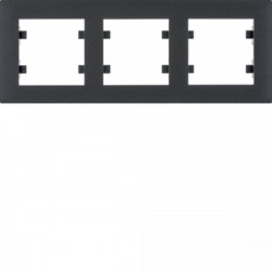 Рамка 3X горизонтальна, Lumina-Intens, срібна, чорна, фото 4
