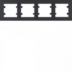 Рамка 4X горизонтальная, Lumina-Intens, серебряная, черная, фото 4