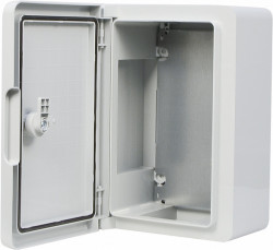 Корпус з АБС-пластику, ударостійкий, з монтажною панеллю, непрозорі дверцята, 20*30*13, IP65 серії UBox, фото 8