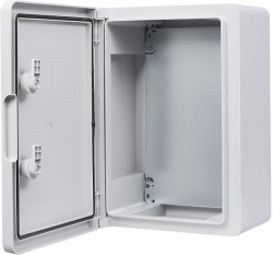 Корпус з АБС-пластику, ударостійкий, з монтажною панеллю, непрозорі дверцята, 40*50*18, ІР65, серіїUBox, фото 4