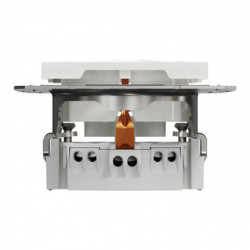 Розетка с заземлением, белый, Asfora, без рамки, фото 6