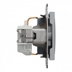 РОЗЕТКА З ЗАЗЕМЛЕННЯМ ASFORA СТАЛЬ, фото 6