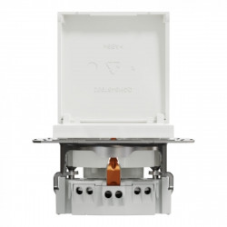 Розетка з заземленням та кришкою, білий, Asfora, без рамки, фото 8