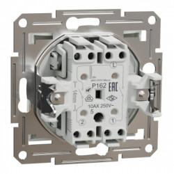 Выключатель двухклавишный, белый, Asfora, без рамки, фото 5