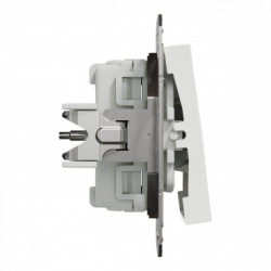 Вимикач трьохклавішний, білий, Asfora, без рамки, фото 5