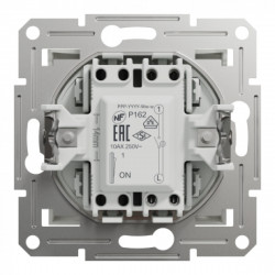 Выключатель одноклавишный с подсветкой, белый, Asfora, без рамки, фото 6