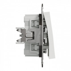 Выключатель кнопочный, белый, Asfora, без рамки, фото 5