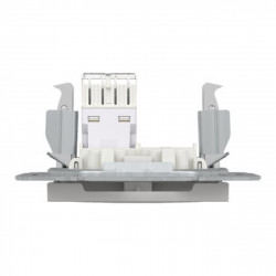 Розетка RJ45 двойная, тип UTP, категория 5E, белый, Asfora, без рамки, фото 7