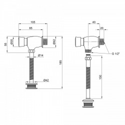 Зливний клапан порційний для пісуара Lidz Tech 903 LDTEC903CRM32529 Chrome, фото 5