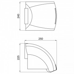 Сушарка для рук Lidz Tarnow 0192 настінна 1800 Вт LDTAR0192WHI32511 White, фото 8