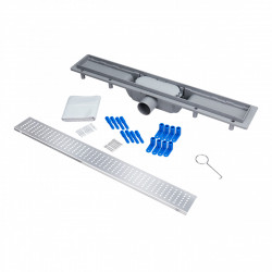 Трап Qtap Dry FB304-600 лінійний з сухим закривом та нержавіючою решіткою 600х73, фото 12