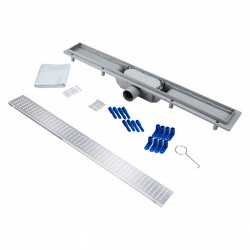 Трап Qtap Dry FB304-700 лінійний з сухим закривом та нержавіючою решіткою 700х73, фото 12