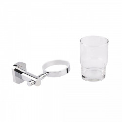 Склянка з тримачем Qtap Liberty настінна QTLIBCRM1158 Chrome, фото 7