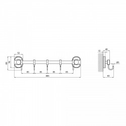 Тримач Lidz Oreo 0805 5 гачків LDORE0805CRM22176 Chrome, фото 7