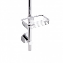 Стійка універсальна Qtap Sprha 700 мм округла з полицею QT003 Chrome, фото 10