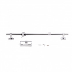 Стійка універсальна Qtap Sprha 700 мм округла з полицею QT003 Chrome, фото 12