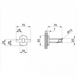 Гачок Qtap Liberty подвійний QTLIBCRM1154 Chrome, фото 7