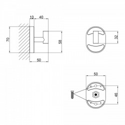Гачок Lidz Oreo 0601 LDORE0601CRM22168 Chrome, фото 5