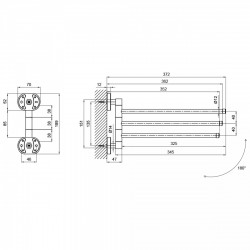 Тримач для рушника Lidz Oreo 0703 потрійний LDORE0703CRM22171 Chrome, фото 6
