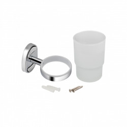 Склянка з тримачем Lidz Oreo 0401 настінний (матове скло) LDORE0401CRM22163 Chrome, фото 8