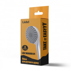 Лійка для ручного душу Лейки Lidz Niagara 01 98 мм округла LDNIA01CRM22034 Chrome, фото 7