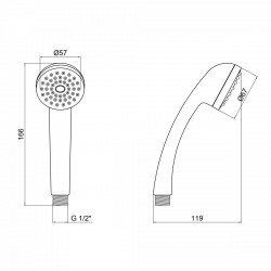 Лійка для ручного душу Лейки Lidz Niagara 02 67 мм округла LDNIA02CRM22035 Chrome, фото 6