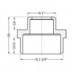 Ніпель SD Plus 1 1/4"х1" ЗР SD4083225, фото 6