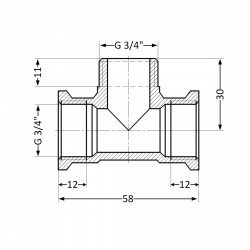 Трійник SD Plus 3/4" ВЗВ SD41520, фото 8