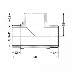 Трійник SD Plus 3/4" ЗР SD41220, фото 8