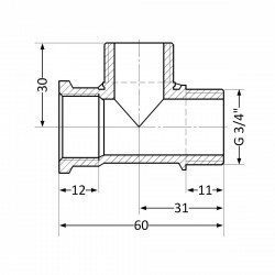 Трійник SD Plus 3/4" ВЗЗ SD41420, фото 5
