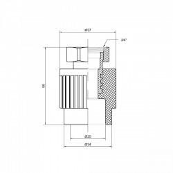 Муфта PPR Thermo Alliance з накидною гайкою 25х3/4", фото 5
