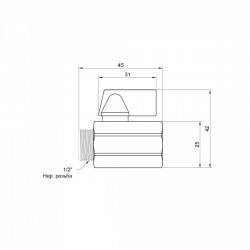 Кран кульовий SD Plus "Mini" 1/2" ВЗ SD188W15, фото 5