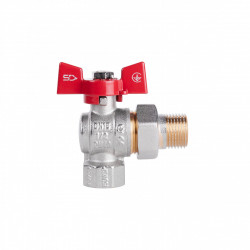 Кран кульовий "Американка" SD Plus 1/2" ВЗ кутовий SD222NW15PN40, фото 6