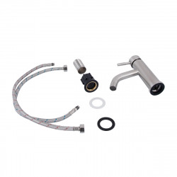 Змішувач для раковини низький Aria 0011F, Nickel (k35) LDARI0011FNKS46091 Lidz, фото 8