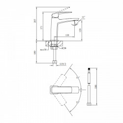 Змішувач для раковини низький Tern, Chrome (k30) QTTER2701CRM47584 Qtap, фото 9