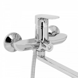 Змішувач для ванни Lidz Arrow 0052 з поворотним виливом (з душовим гарнітуром) (k35) LDARR0052CRM44954 Chrome, фото 9