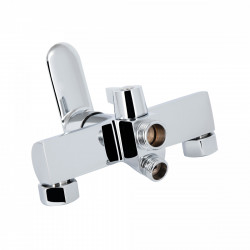 Змішувач для ванни Evia, Chrome (k30) з довгим поворотним виливом та душовим гарнітуром QTEVI260CRM47579 Qtap, фото 9