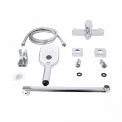 Змішувач для ванни Tern, Chrome (k30) з довгим поворотним виливом та душовим гарнітуром QTTER260CRM47587 Qtap, фото 14