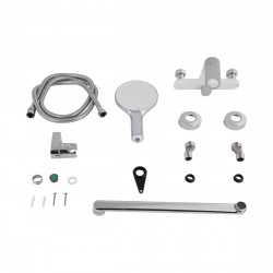 Змішувач для ванни Jay, Chrome/White (k35) з довгим поворотним виливом та душовим гарнітуром QTJAY2601CRW45552 Qtap, фото 16