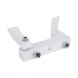 Змішувач для ванни Swan Cascada, Chrome/White (k35) з поворотним виливом та душовим гарнітуром QTSWA260CRW45569 Qtap, фото 14